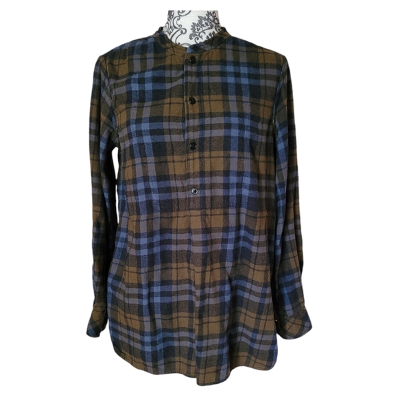 Aritzia Golden by TNA oversized plaid flannel shirt size small - Picture 1 of 13